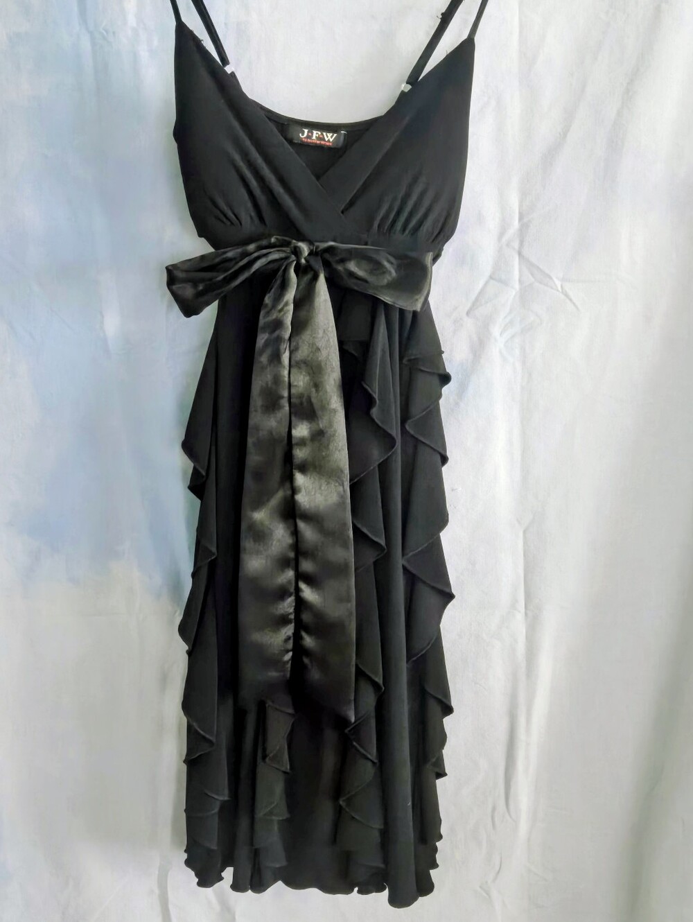 Black Cocktail Dress Spaghetti Strap by J.F.W.